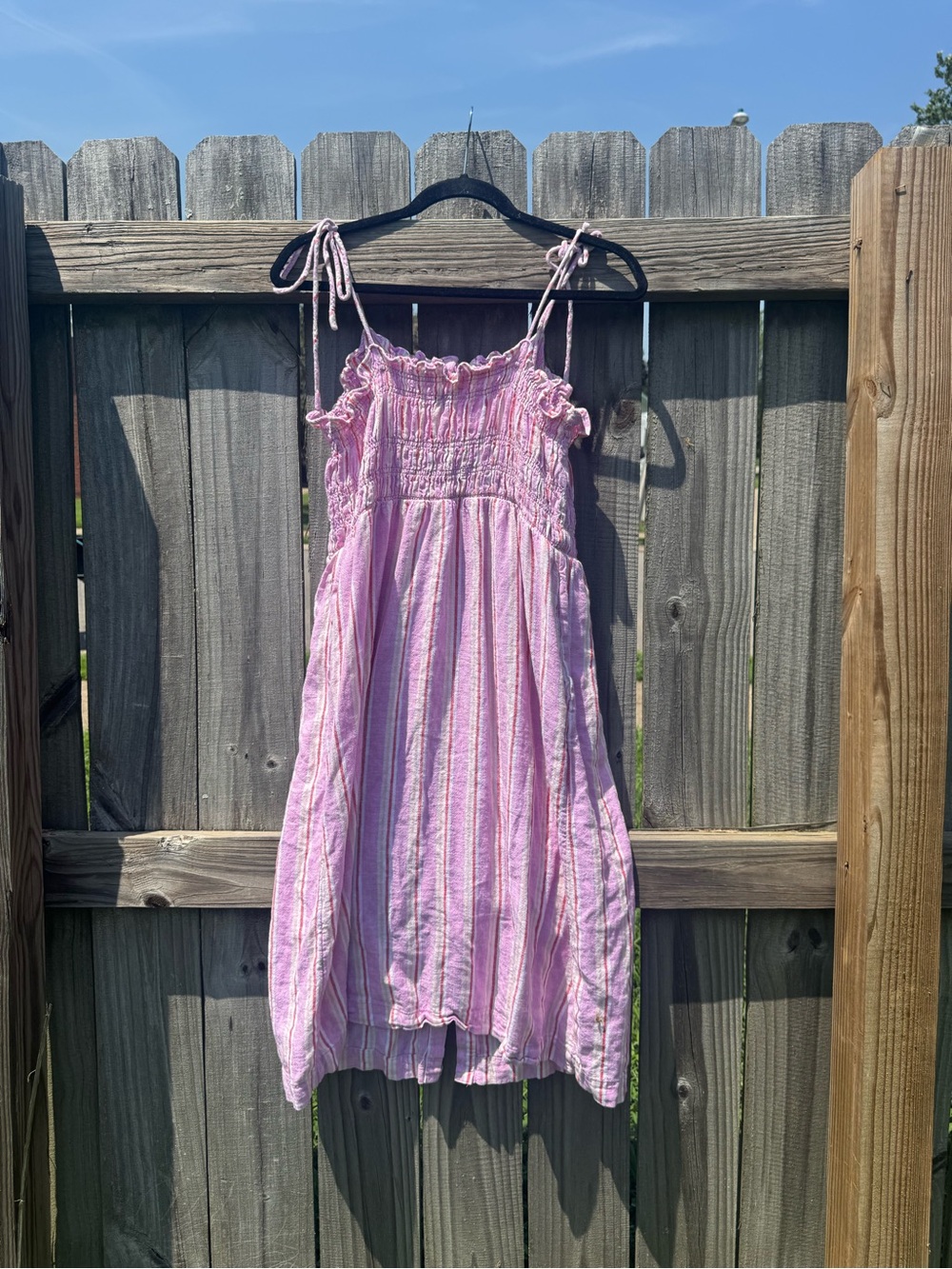 Universal Thread Pink Striped Sundress with Ruffle Bodice - Picture 5 of 6